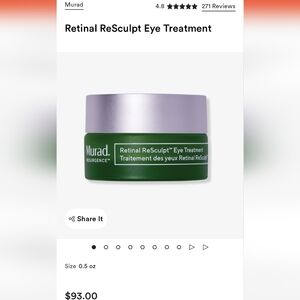 NEW Murad Retinal ReSculpt Eye Treatment 0.5oz